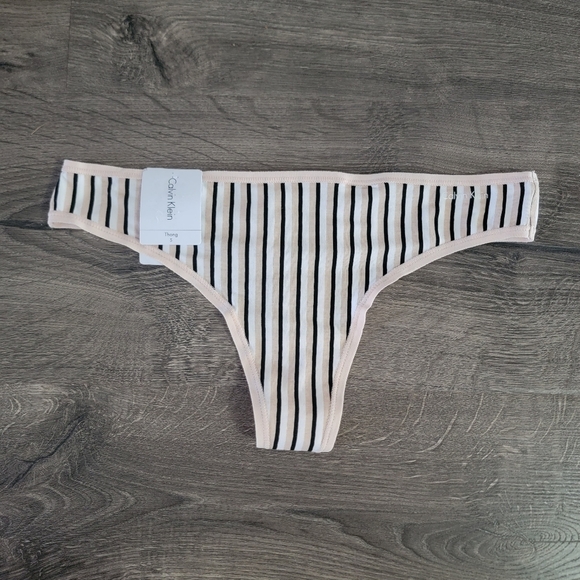 Calvin Klein Other - Women's Calvin Klein striped thong panty size S NWT